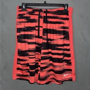 Nike Men Activewear Shorts XL Red Striped Fly Frontline Dri Fit Logo Gym